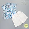 Đồ mặc nhà bé trai, Đồ bộ bé trai  xanh trắng oli river T173