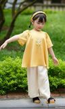  Bộ quần áo bé gái lụa MLS 2902 vàng ánh trăng 