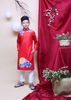 Áo dài may mắn đỏ bé trai - áo dài khăn đóng cho bé trai
