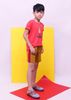 Quần áo trẻ em 14 tuổi, Quần short thun bé trai phối sườn vàng