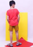  Quần short thun bé trai phối sườn vàng - QST053 