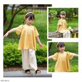  Bộ quần áo bé gái lụa MLS 2902 vàng ánh trăng 