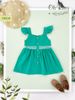 Váy màu xanh phối tay cánh tiên bé gái oli river H090-3