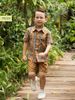 Bộ bé trai bbr phối quần nâu oli river M029
