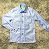  Áo sơ mi tay dài xanh biển xếp ly cao cấp - TAS037 