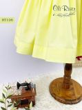  Váy đầm smock vàng phối cổ trắng HT196 - ODZ518 