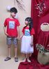 Quần áo thời trang cho bé trai, Áo thun hình may mắn cho bé đỏ