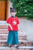  Bộ quần áo bé gái lụa J8319 đỏ may mắn 