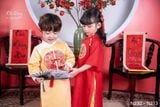  Áo dài bé trai vàng thịnh vượng N232-1 - OAD055 