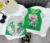 Bộ thun khủng long cho bé trai màu xanh lá