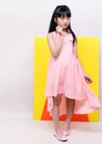 Đầm maxi mullet hồng bé gái - DG203 