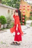  Áo dài bé gái J9333-55 cô gái khăn đỏ - GAD033 