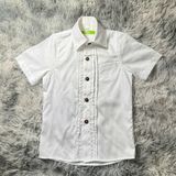  Áo sơ mi tay ngắn trắng xếp ly cao cấp - TAS040 