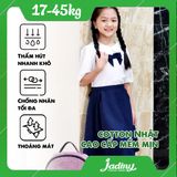  Đầm học sinh nữ cổ sen đính nơ ngực chất liệu cotton Nhật cao cấp mềm mịn, thoáng mát, bền và ít nhăn - GDP003 