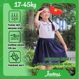 Đầm học sinh nữ cổ sen tay phồng - GDP005 