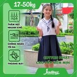  Đầm học sinh cổ hải quân chất liệu cotton Nhật cao cấp - GDP021 