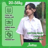  Áo sơ mi học sinh nữ xếp ly nhuyễn trên vai - GDP023 