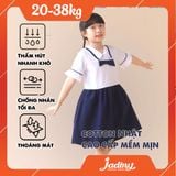  Đầm học sinh nữ lá cổ phối viền - GDP024 