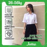  Chân váy học sinh chữ A rã ba mảnh đính nút - GDP029 