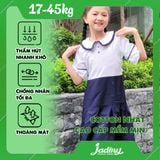  Đầm học sinh bé gái cổ sen nhún bèo cotton Nhật - GDP030 