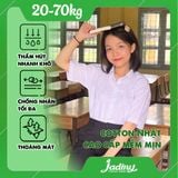  Áo sơ mi đồng phục học sinh nữ tay rộng với chất liệu cotton Nhật cao cấp - GDP035 