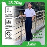  Quần tây học sinh nữ form xuông xanh đen cao cấp, mềm mịn, thoáng mát - GDP037 