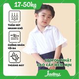  Áo sơ mi học sinh nữ cổ sen phối ren tay xòe trắng kem - GDP043 
