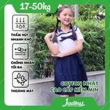  Đầm học sinh cổ hải quân xanh cotton Nhật bền và ít nhăn- GDP050 
