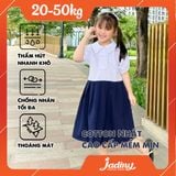  Đầm học sinh nữ cổ sơ mi xẻ bèo - GDP056 