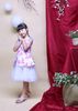 Đầm 2 dây cho bé gái, Đầm tiệc peplum in hoa hồng