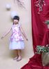 Đầm 2 dây cho bé gái, Đầm tiệc peplum in hoa hồng