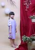 Váy đầm cho bé gái, Đầm linen tay cài tím