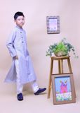  Áo dài bé trai linen họa tiết 1 - TAD010 