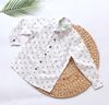 Áo sơmi tay dài bé trai trắng cotton thêu họa tiết