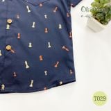  Áo sơ mi đen cờ vua Oli River - T029 - OSM003 