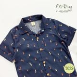  Áo sơ mi đen cờ vua Oli River - T029 - OSM003 