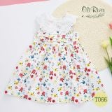  Đầm hoa 2 màu váy cực yêu màu đỏ oli river - T066 - ODZ037 