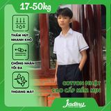  Áo sơ mi học sinh túi bên viền tay - TDP013 