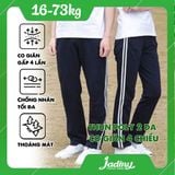  Quần thể dục 2 sọc học sinh xanh đen nam nữ TDP023 