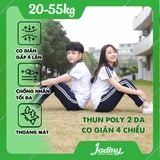  Quần thể dục 2 sọc học sinh xanh đen nam nữ vải poly TDP036 