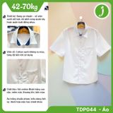  Áo sơ mi học sinh nam viền cổ xanh cấp 2, cấp 3 Jadiny TDP044 