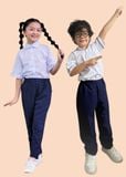  Quần dài học sinh phối thun hông không khóa kéo- TDP010 
