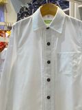  Áo sơ mi tay dài trắng xếp ly cao cấp - TAS038 