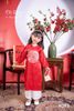  Bộ áo dài bé gái áo đỏ phối quần trắng N263 - OAD052 