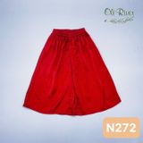  Bộ áo dài bé gái màu đỏ phối bản ngực N272 - OAD057 