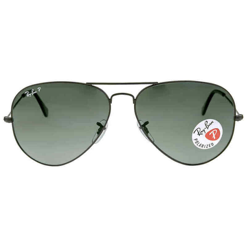 RAY-BAN Aviator Classic Polarized Green Classic G-15 Sunglasses RB3025 |  TIMEWISE