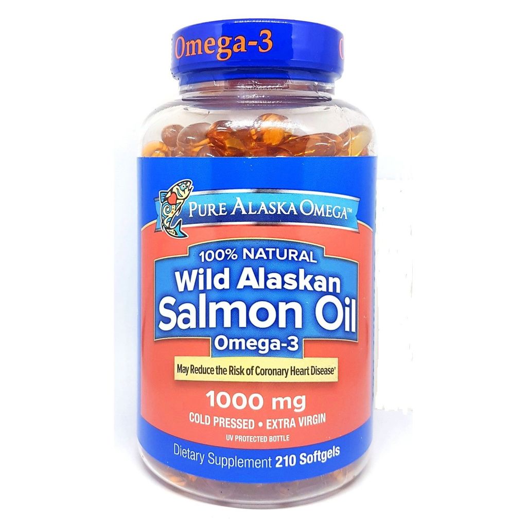 THỰC PHẨM BỔ SUNG DẦU CÁ PURE ALASKA OMEGA SALMON 1000MG 210 VIÊN