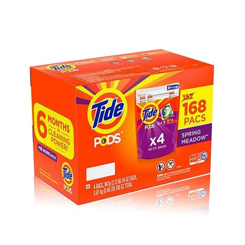 THÙNG 4 GÓI VIÊN GIẶT  XẢ TIDE PODS 168 VIÊN (42 VIÊN X 4)