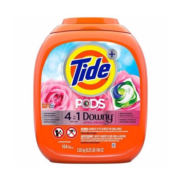 THÙNG VIÊN GIẶT-XẢ 4 IN 1 TIDE PODS WITH DOWNY APRIL FRESH 104 VIÊN