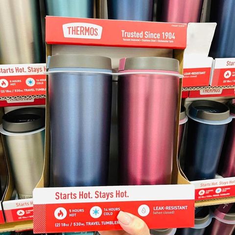 SET BÌNH NƯỚC GIỮ NÓNG LẠNH THERMOS 530ML X 2